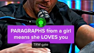 PARAGRAPHS from a girl means she LOVES you