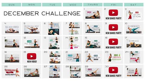 DECEMBER WORKOUT PLAN - 1 месяц тренировк Challenge!