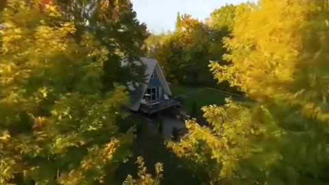 The perfect a-frame to stay at this fall