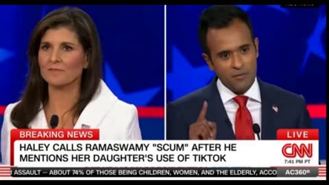 Nikki Haley Clashes with GOP Challenger Over Daughter's TikTok, Labels Him 'Scum' in Fiery Exchange