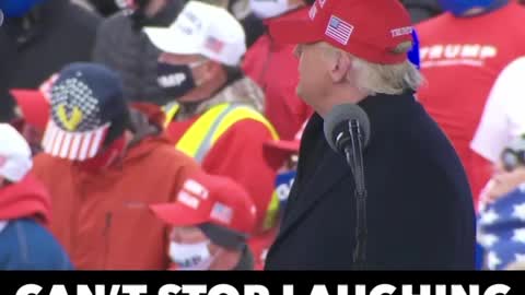 President Trump can’t stop laughing at Sleepy Joe!