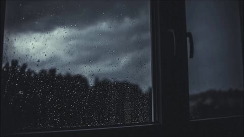 Rain sound, Winter atmosphere (for sleeping, meditating, stress relief, and studying)