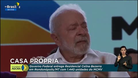 Lula chora quando prefeito de Rondonópolis (MT) anuncia que creche terá nome do neto que morreu