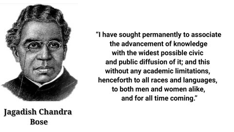 jagdish chandra bose speech in english