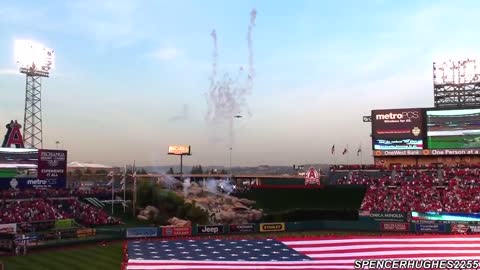 C-17 Globmaster Flyby over Angel Stadium of Anaheim 2012