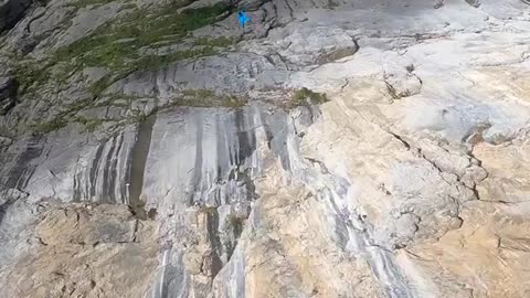 Base jumping three front flips.