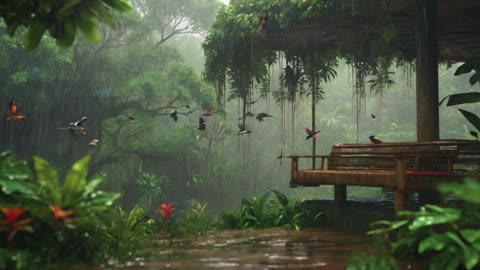 CONCENTRATE - Heavy Rain in the Tropics trailer #meditation #nature #rain #reels