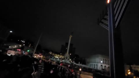 Large menorah lit up in Kyiv for Hanukkah