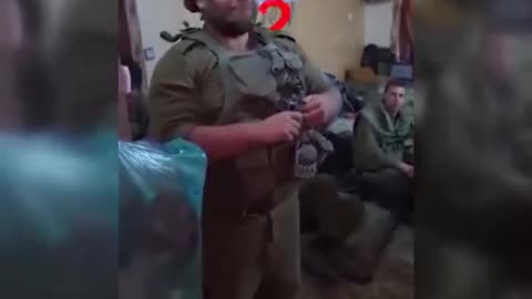 Israeli soldier celebrating by detonating houses in Gaza