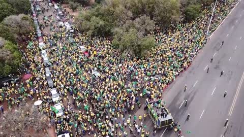 Hundreds of pro-Bolsonaro protesters call for military intervention in Brazil's capital | AFP