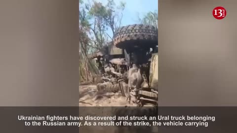 See what Ukrainian soldiers did to Ural truck carrying military supplies to Russians