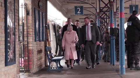 Queen Elizabeth II Arrives Kings Lynn Station