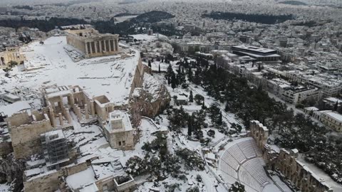 ACROPOLIS - ATHENS IN SNOW