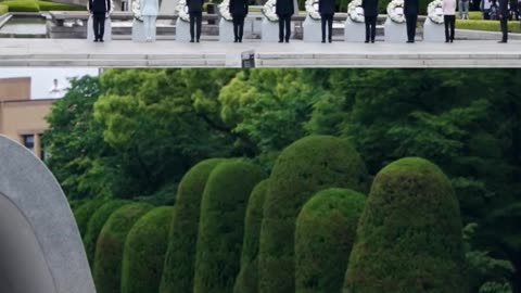 G7 Leaders Pay Respects at Hiroshima's Peace Memorial Park