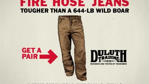 Duluth Trading Commercial Fire Hose® Jeans vs. A Wild Boar