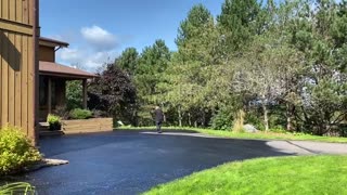 Professional Asphalt Spray Sealing: “The House On A Hill One” Top Coats Pavement Maintenance