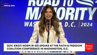 Kristi Noem Praises Trump's 2016 Presidential Escalator Announcement In Remarks To Faith Event