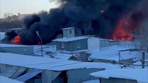 Market in Russian Samara is Burning
