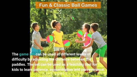 See Detailed Review: Qrooper Kids Toys Toss and Catch Game Set, Ball Sports Games with 4 Paddle...
