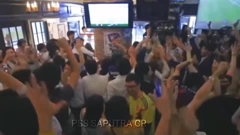 Crazy fan reactions fill the streets "Japan wins over Germany in the 2022 World Cup