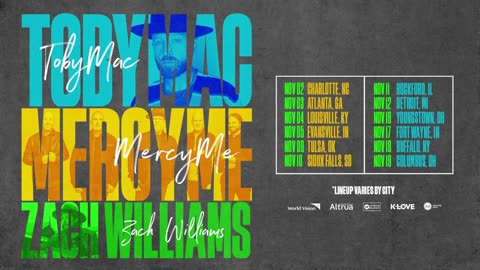 TobyMac/MercyMe/Zach Williams Tour 2023