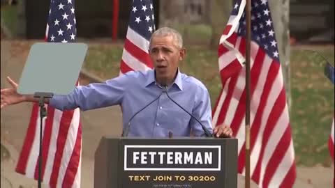 Obama to PA: Don’t blame Dems bc you can’t afford food, or gas, or the cost of living in America
