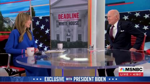 Joe Biden awkwardly wanders off of MSNBC while the cameras are still on