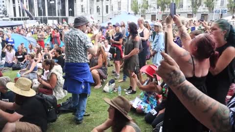 Anti Mandate Protestors, Camp Freedom, Wellington Parliament, New Zealand
