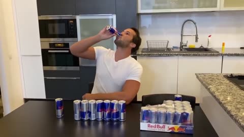 TRISTAN TATE BROKE THE RED BULL DRINKING WORLD RECORD