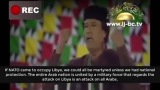 ⚫️Gaddafi Knew The Goal Of NATO Was Conquest