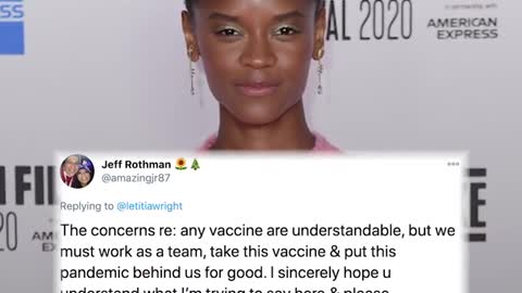 Letitia Wright is in hot water after she posted a video that questions