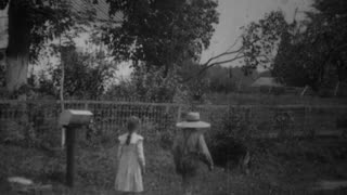 Rural Wagon Delivering Mail, United States Post Office (1903 Original Black & White Film)