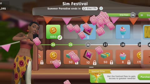 The Sims Mobile - Sims married + sim festival/task quests completed + free Honeymoon Suite Collection items