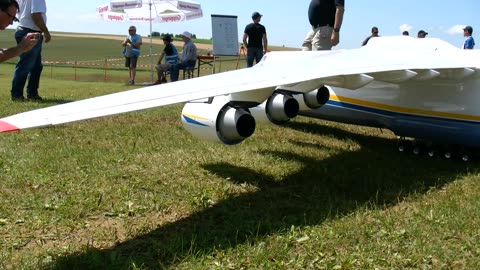 NICE FLIGHT AND HARD LANDING !!! GIGANTIC 93KG XXXL RC ANTONOV AN-225 MRIJA SCALE MODEL AIRCRAFT