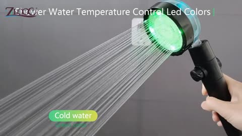 Digital Temperature Display LED Shower Head