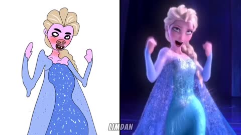 Funny Frozen Let It Go (Frozen) Drawing Meme Disney Frozen Let it go frozen lyrics Elsa frozen