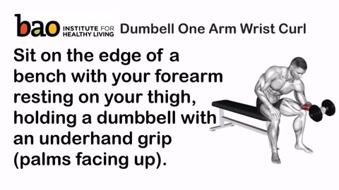 exercise Dumbell One Arm Wrist Curl
