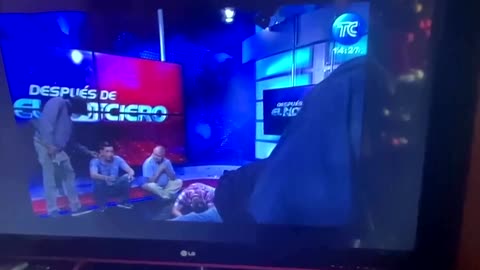 Armed intruders take over live TV broadcast in Ecuador