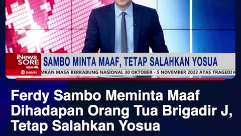 Ferdy Sambo Meminta MaafDihadapan Orang Tua Brigadir J, Tetap Salahkan Yosua