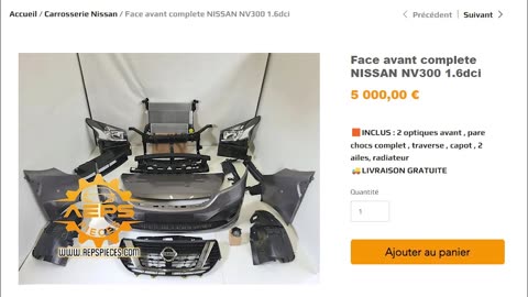 Face avant complete NISSAN NV300 1.6dci