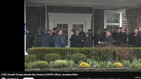 LIVE: Donald Trump attends the funeral of NYPD officer Jonathan Diller