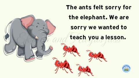 Story in English l The Elephant And The Ant l moral story for kids l Short story l 1mint story l