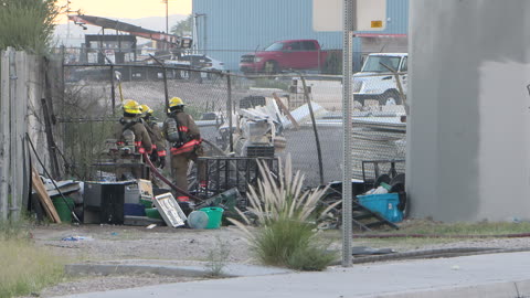 Homeless Camp Burns Near Las Vegas Strip