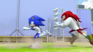 The Benny Hill Homage in Sonic Boom "Battle of the Boy Bands" But I Added the Actual song