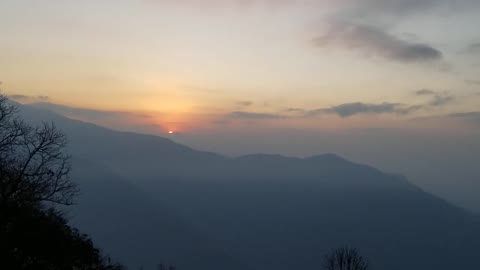 sunrise From rest camp mardi trek.