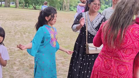 Enjoying in a bengali picnic