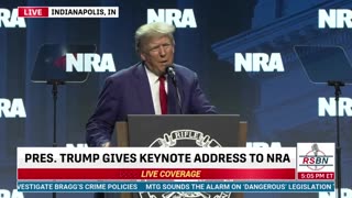 President Donald J Trump Speaks at the NRA Annual Meeting