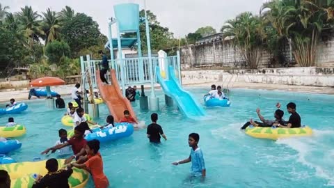 WATER SLIDE enjoying by ILM SCHOOL students