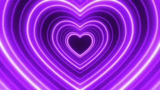 566. Purple Love Heart 💜Fast Heart Cute Flashing Neon