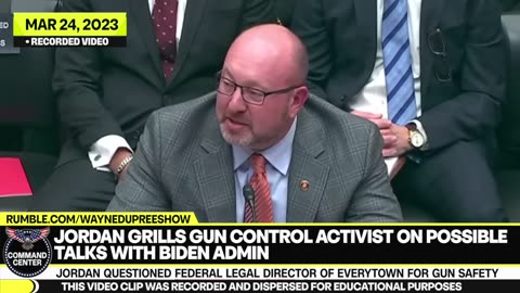 Jordan Grills Gun Control Activist On Possible Talks With Biden Admin; 'Who'd You Talk To?